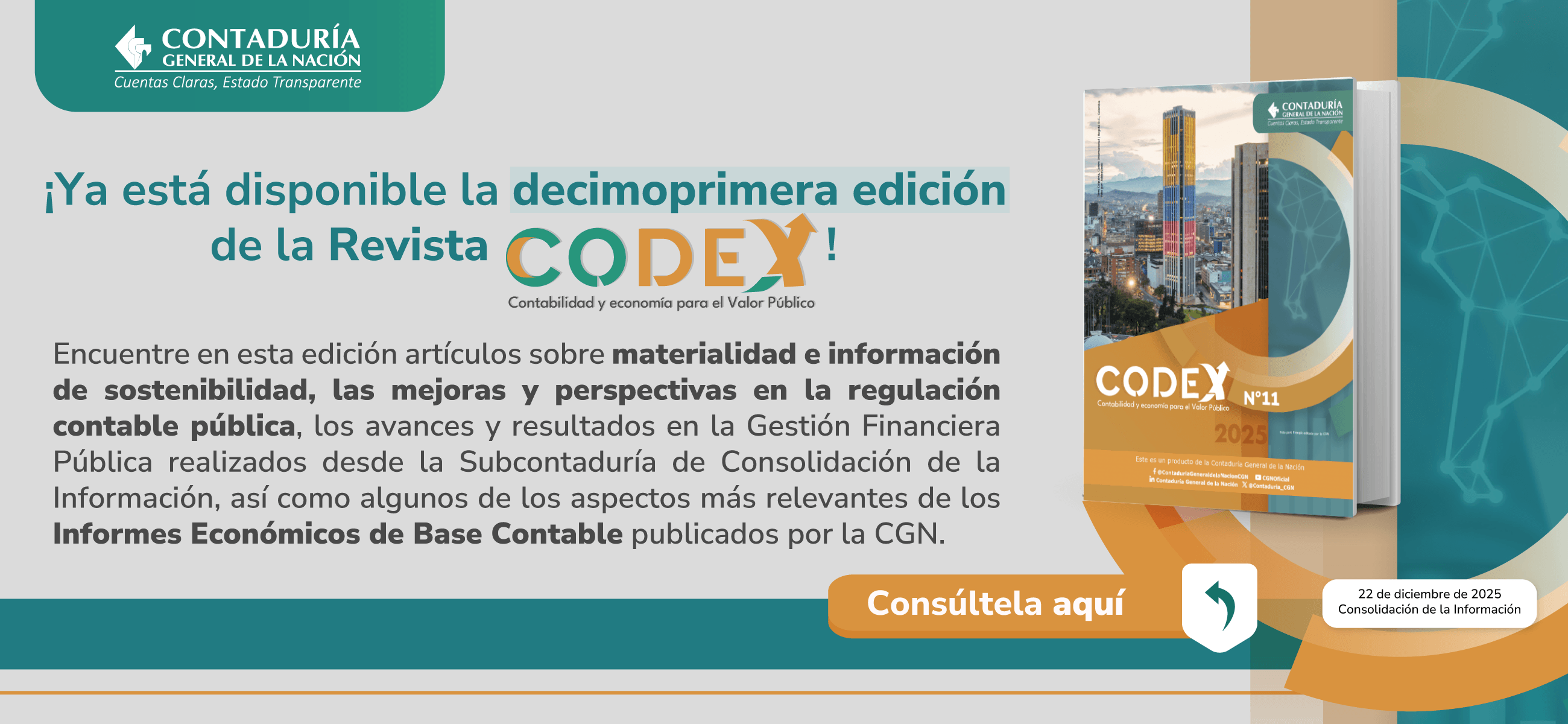 ¡Le invitamos a consultar la nueva edición de la Revista CODEX!