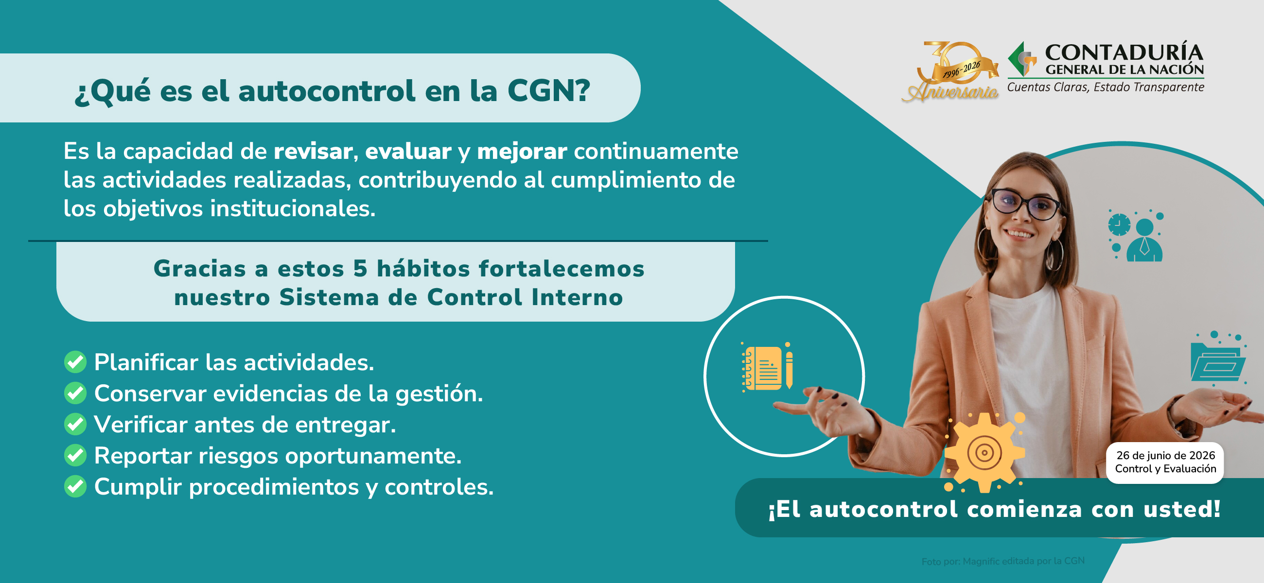 Buenos hábitos que fortalecen el Sistema de Control Interno de la CGN