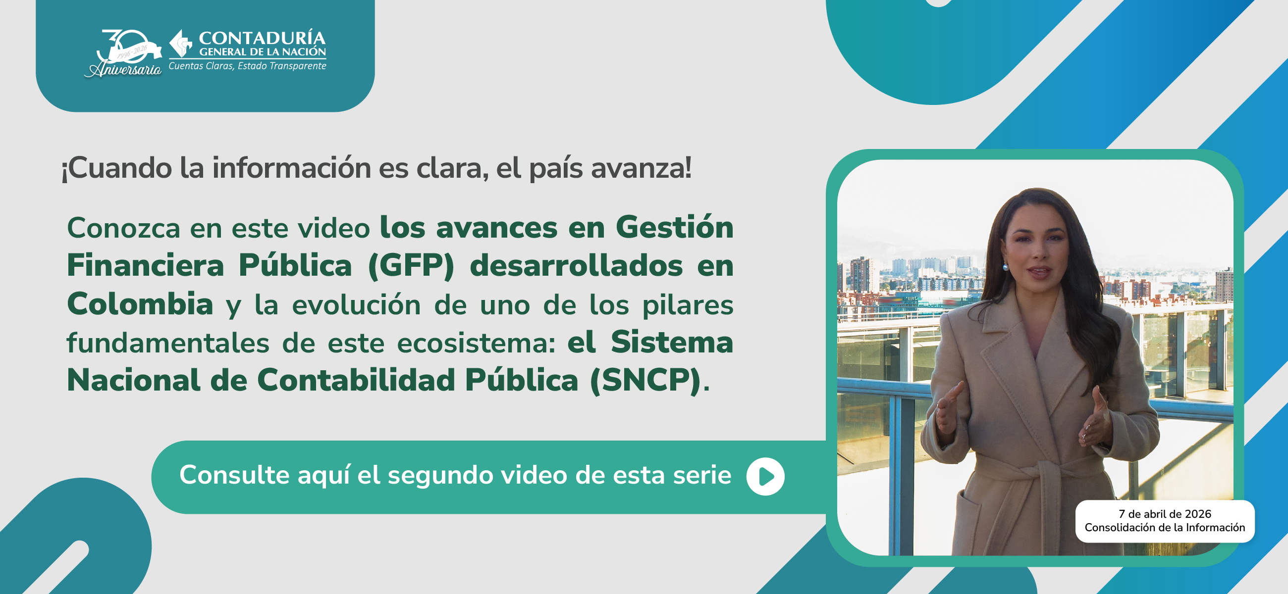 ¡Descubra la importancia del SNCP como uno de los componentes fundamentales de la GFP! Haz clic para indicar a Correo de Contaduría General de la Nación que esta conversación es importante