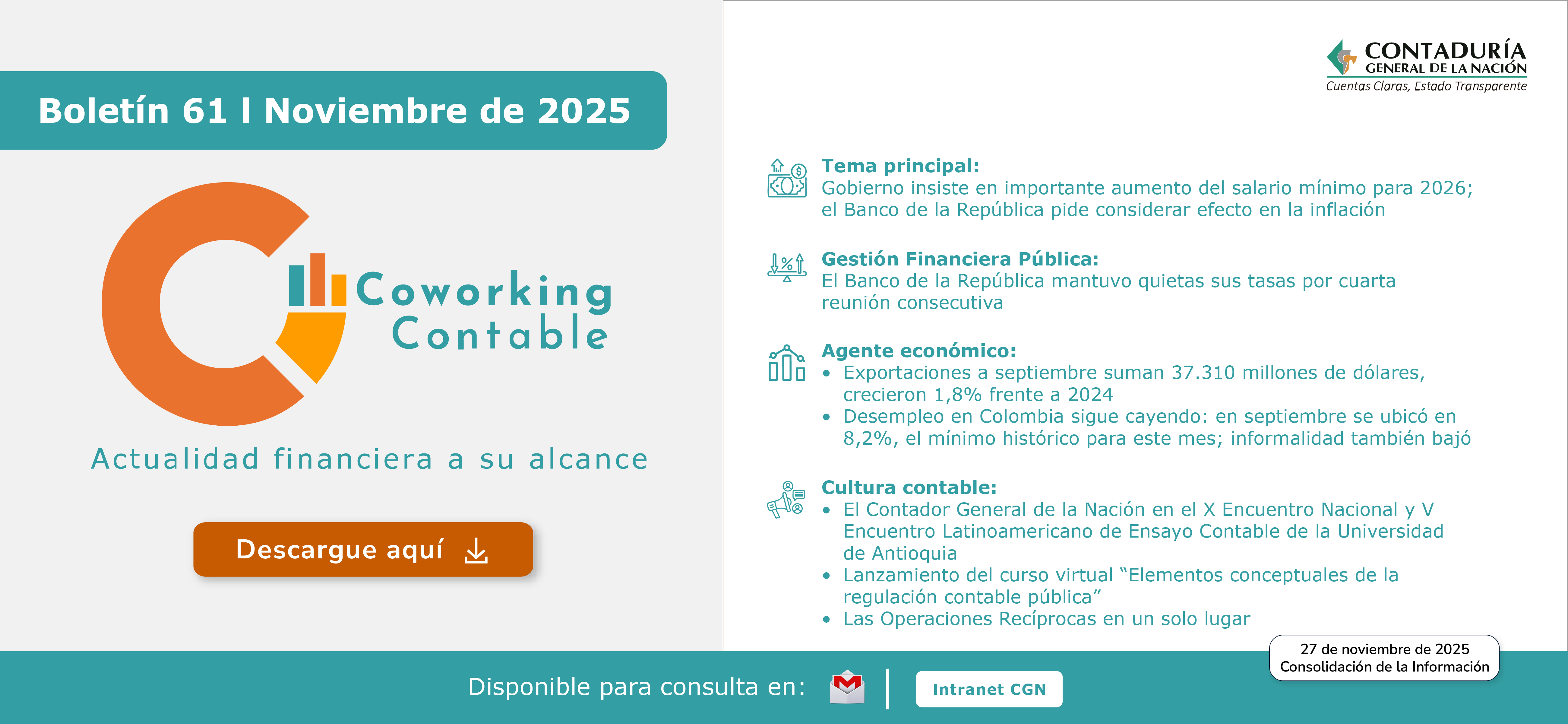 Boletín Coworking Contable # 61 - Noviembre 2025
