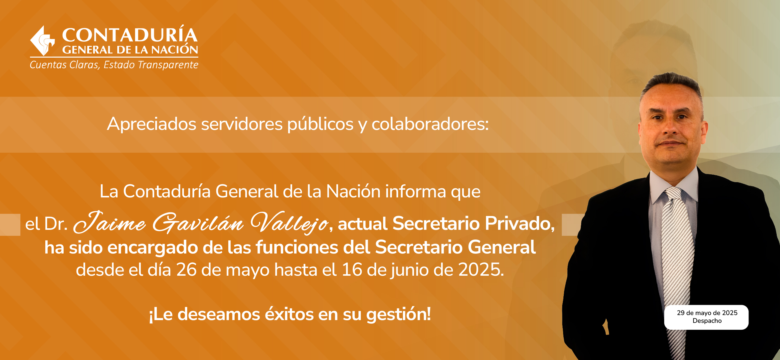 Encargo de las funciones del Secretario General