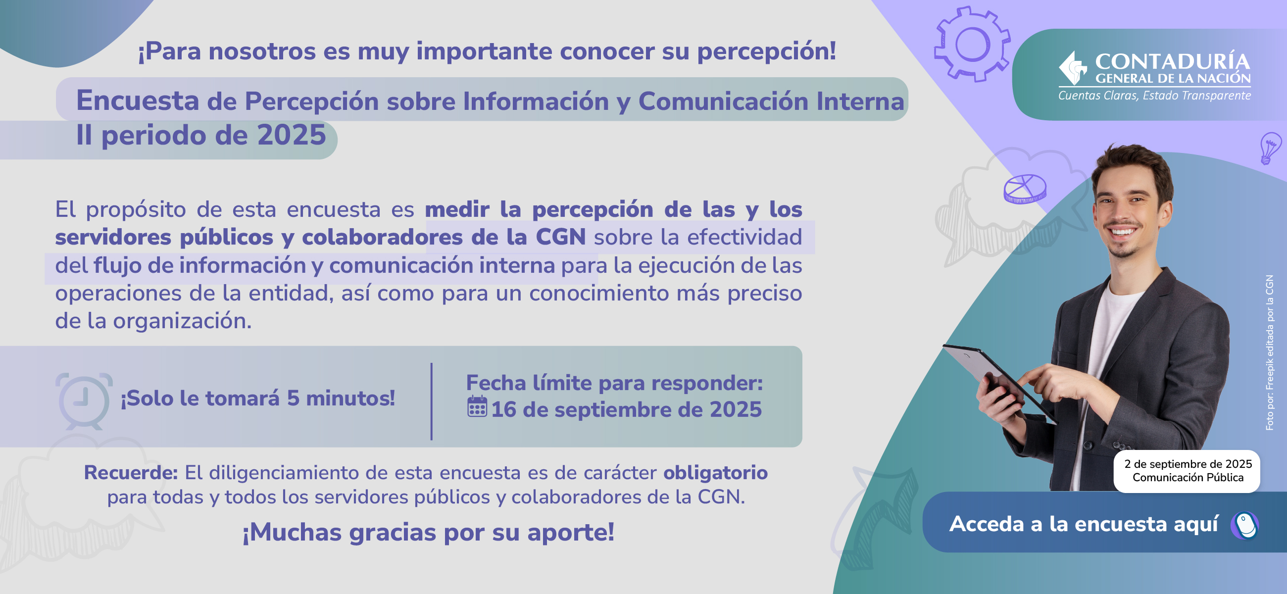 Directriz del Contador General de la Nación de obligatorio cumplimiento para contratistas y planta de personal - II periodo de 2025
