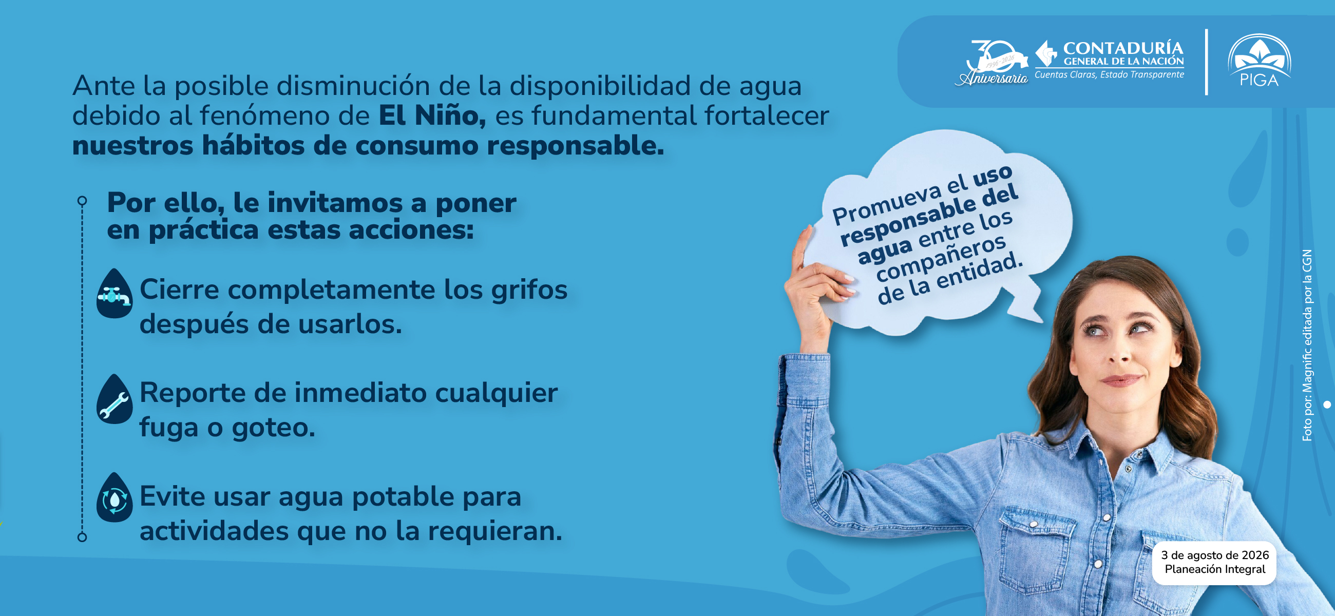 El fenómeno de El Niño nos invita a cuidar cada gota
