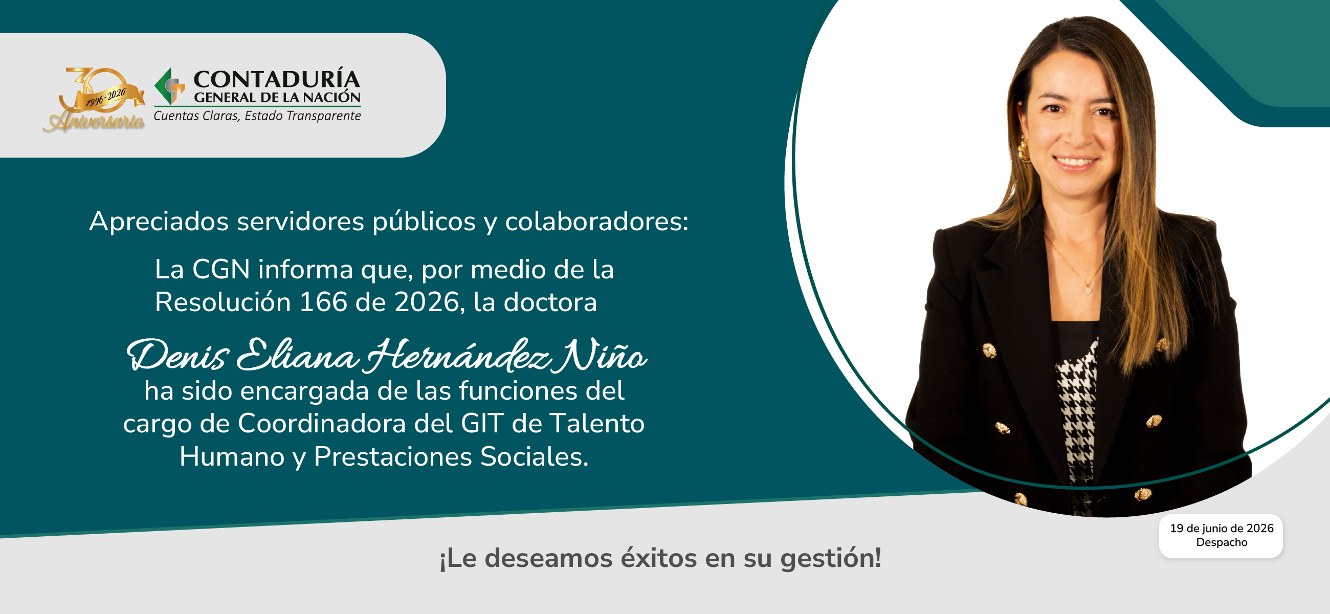 Encargo de las funciones de la Coordinación del GIT de Talento Humano y Prestaciones Sociales