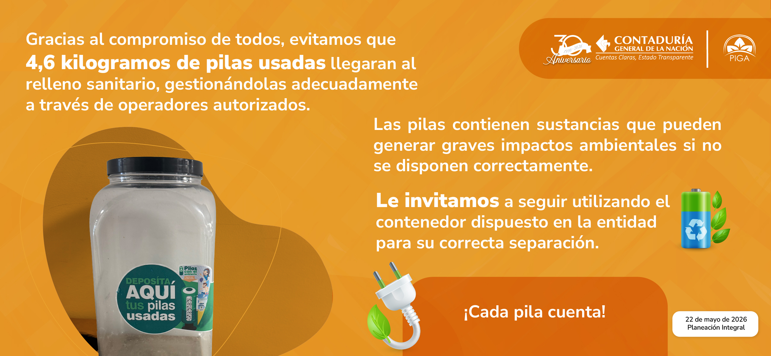 ¡Gracias por aportar al cuidado del ambiente!