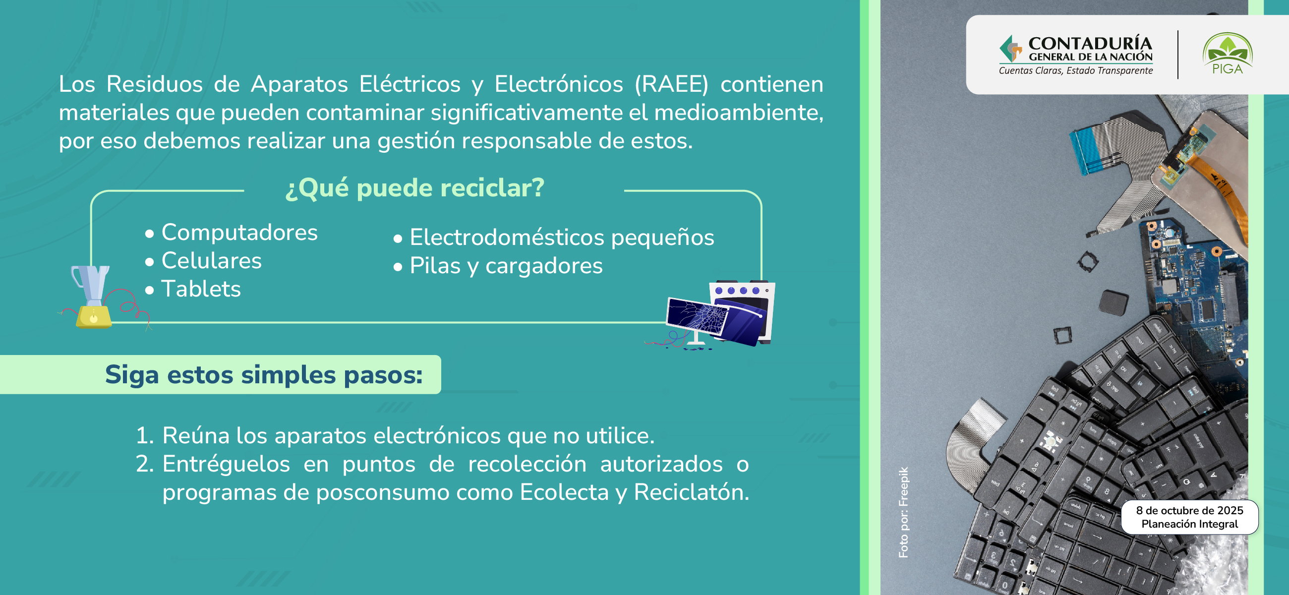 ¡Evite que los RAEE lleguen a rellenos sanitarios Recibidos